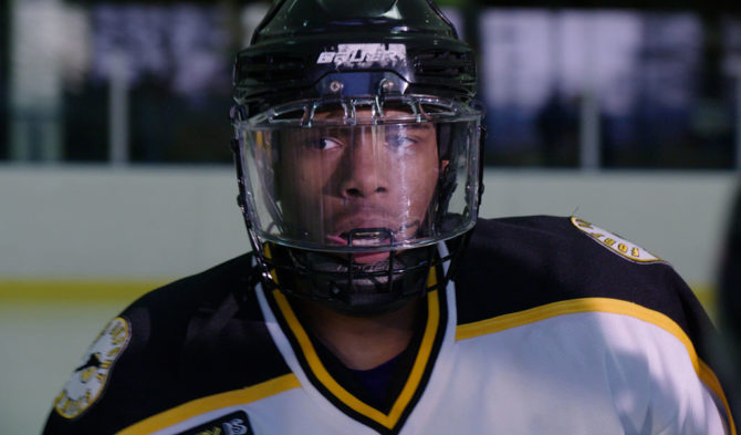 Hockey player Rayvon Hall